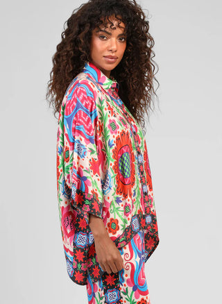 SARLENA Print Blouse
