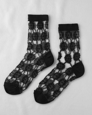 Sheer Medallion Sock