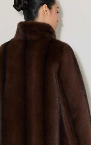 Sheila Swing Coat in Faux Mink Fur