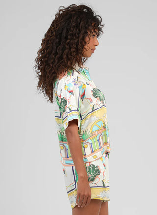 SILVALY Bird Print Blouse