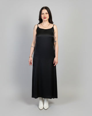 Suzie Satin Shoestring Strap Maxi Dress