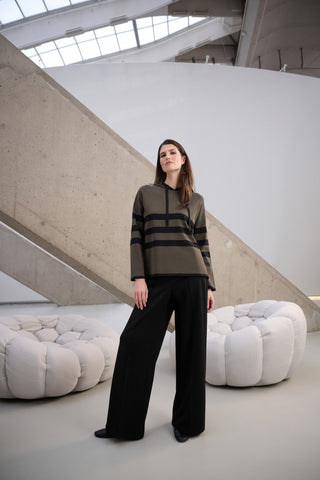 Pleated High Waisted Trousers
