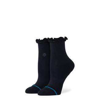 Womens Ruffle Icon Quarter Socks