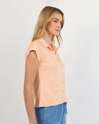 Cap Sleeve Button Down