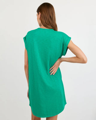 Cap Sleeve Placket Dress