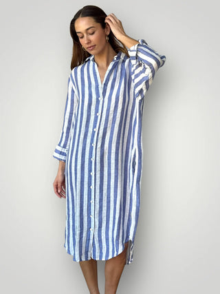Elena Linen Shirt Dress