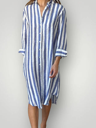 Elena Linen Shirt Dress