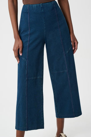 Denim Culotte Pull-on Pant