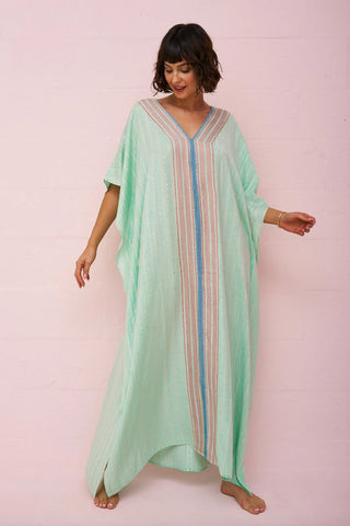 Checkered Sequin Kaftan