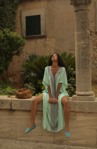 Checkered Sequin Kaftan