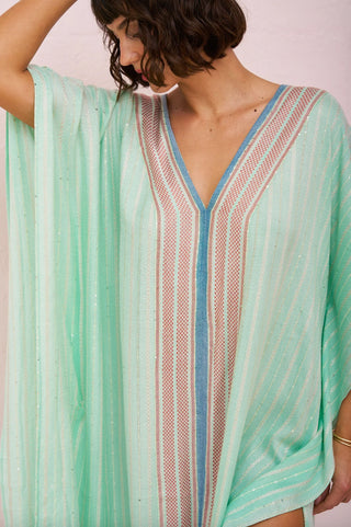 Checkered Sequin Kaftan