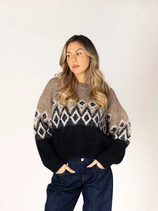 Aria Fair Isle Crew Sweater