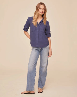 Split Back Button Down