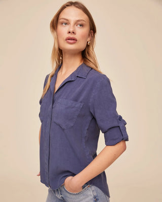 Split Back Button Down