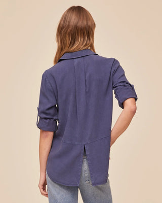 Split Back Button Down