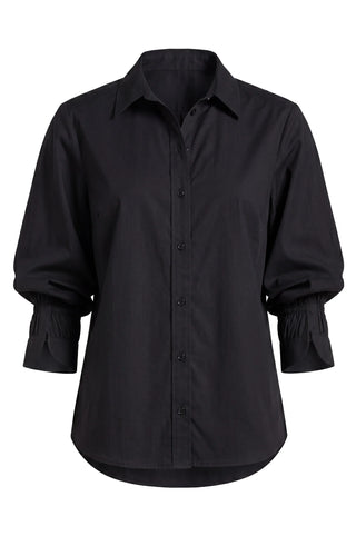 Adjustable Sleeve Button Front Top