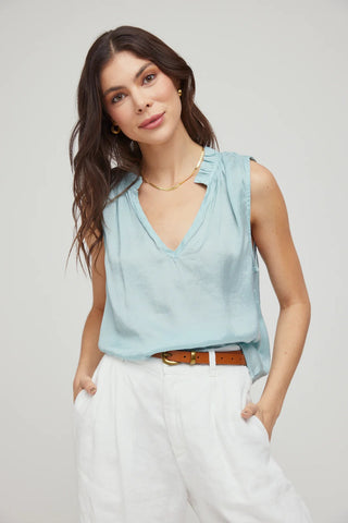 Ruffle Neck Tank
