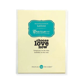 Choose Love Now Manifestation Tattoo 2 Pack